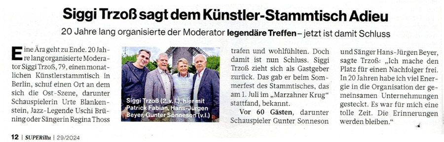 Siggi Trzo&szlig; - K&uuml;nstlerstammtisch