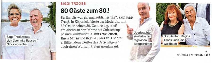 Siggi Trzo&szlig; - Geburtstag